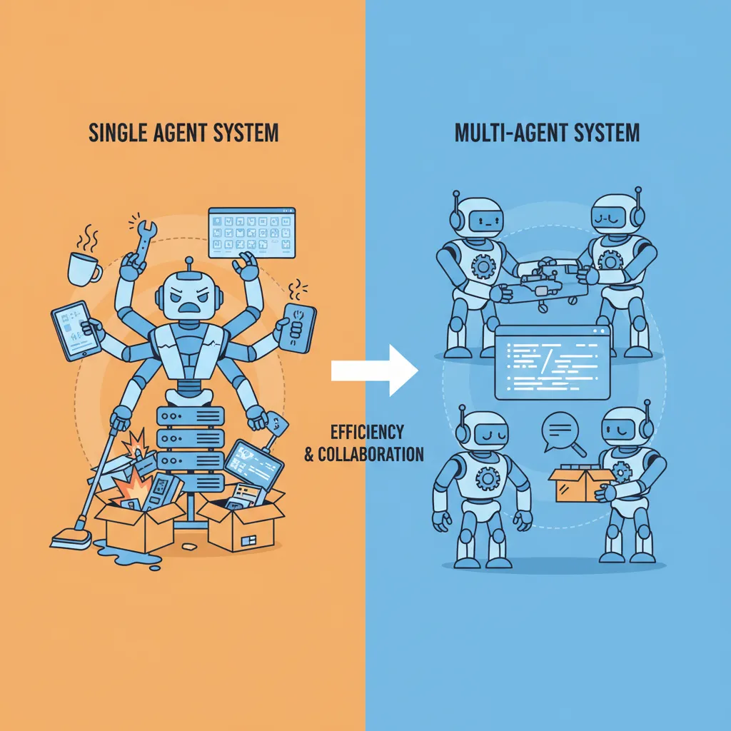 Single agent vs multi-agent AI systems comparison